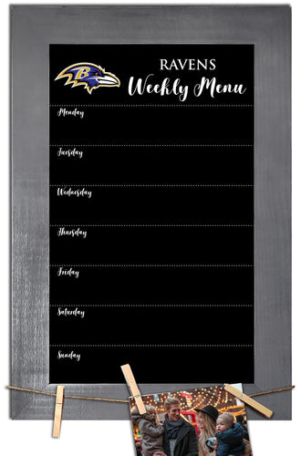 Baltimore Ravens 1015-Weekly Chalkboard with frame & clothespins