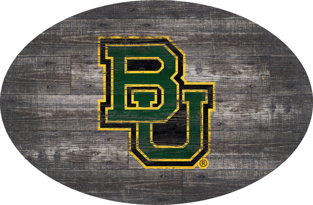 Baylor Bears 0773-46in Distressed Wood Oval