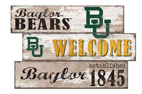 Baylor Bears 1027-Welcome 3 Plank