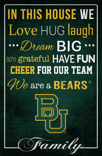 Baylor Bears 1039-In This House 17x26