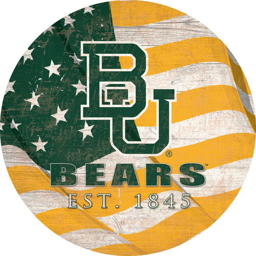 Baylor Bears 1058-Team Color Flag Circle - 12"