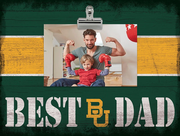 Baylor Bears 2016-Best Dad Striped Clip Frame