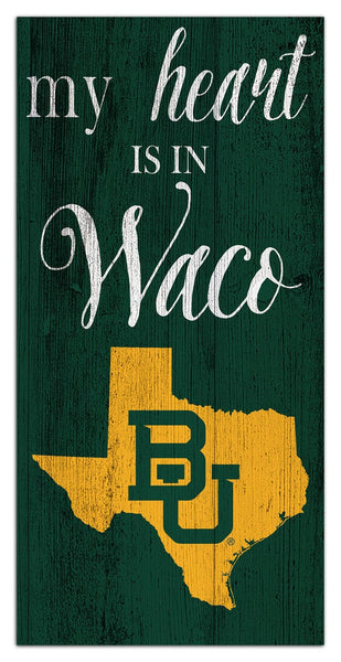 Baylor Bears 2029-6X12 My heart state sign