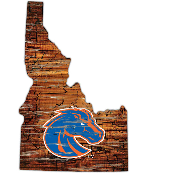 Boise State Broncos 0728-24in Distressed State