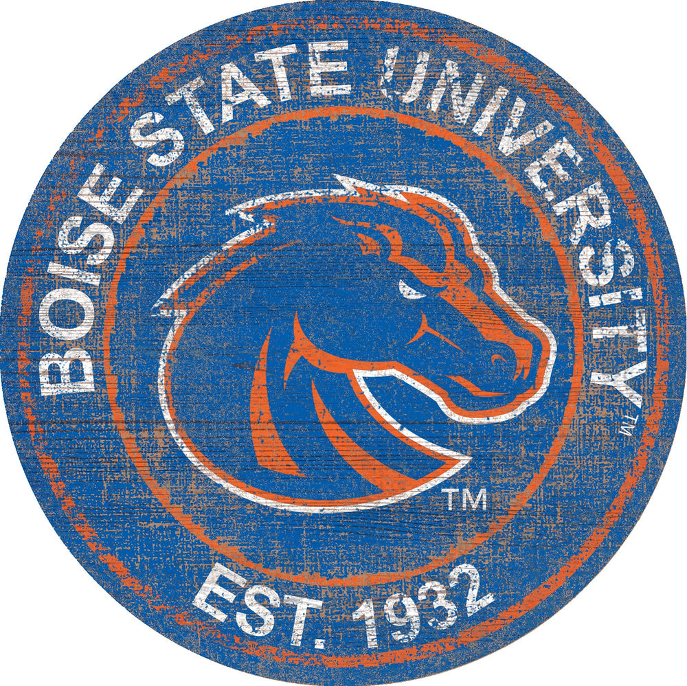 Boise State Broncos 0744-Heritage Logo Round