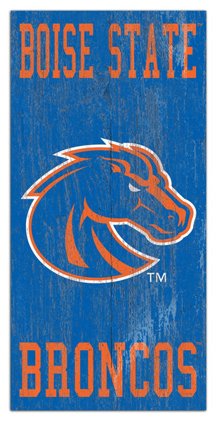 Boise State Broncos 0786-Heritage Logo w/ Team Name 6x12