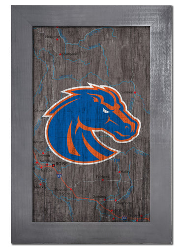 Boise State Broncos 0985-City Map 11x19