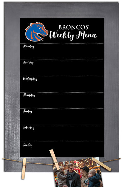 Boise State Broncos 1015-Weekly Chalkboard with frame & clothespins