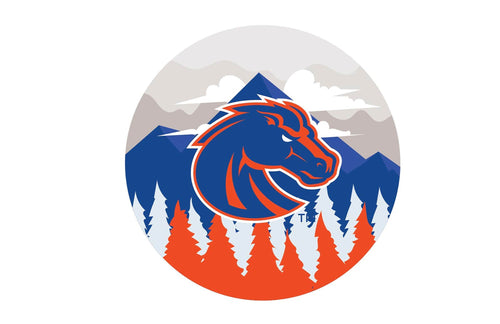 Boise State Broncos 1018-Landscape 12in Circle