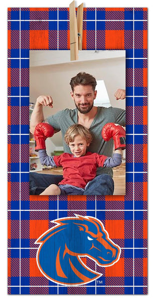 Boise State Broncos 2019-6X12 Plaid Clothespin frame