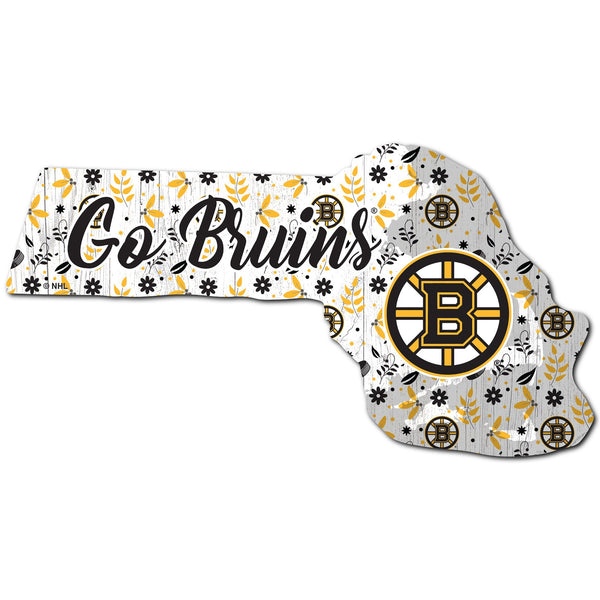 Boston Bruins 0974-Floral State - 12"