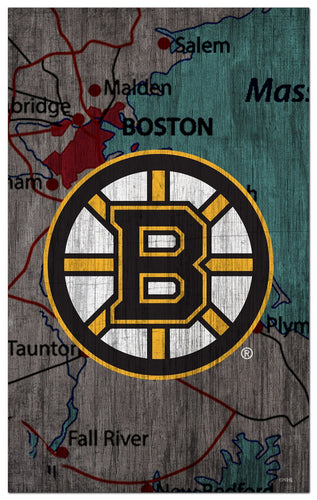 Boston Bruins 0985-City Map 11x19