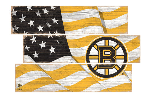 Boston Bruins 1028-Flag 3 Plank