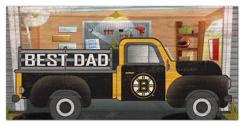 Boston Bruins 1078-6X12 Best Dad truck sign