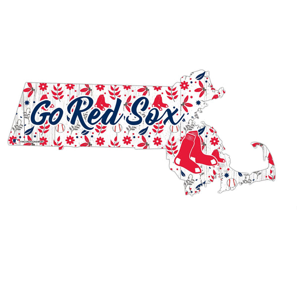 Boston Red Sox 0974-Floral State - 12"