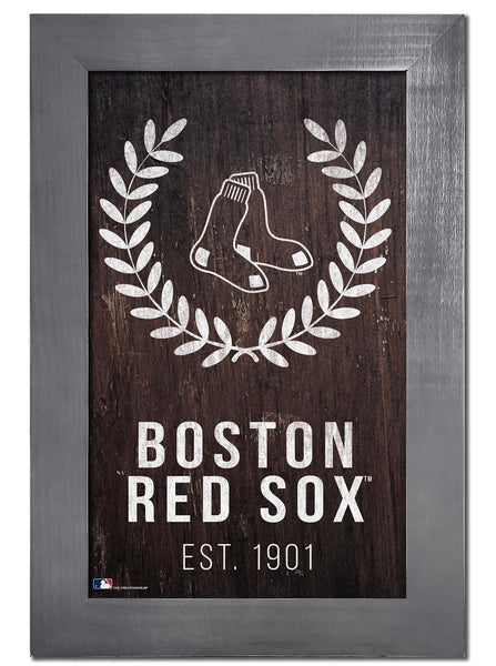 Boston Red Sox 0986-Laurel Wreath 11x19