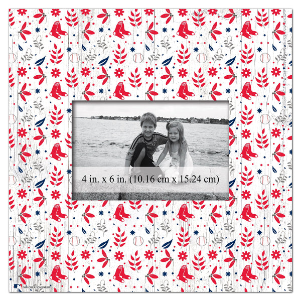 Boston Red Sox 1004-Floral Pattern 10x10 Frame