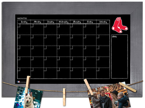 Boston Red Sox 1014-Monthly Chalkboard with frame  & clothespins