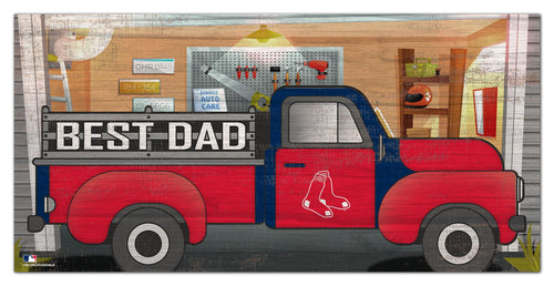 Boston Red Sox 1078-6X12 Best Dad truck sign