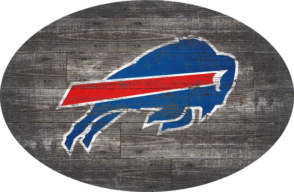 Buffalo Bills 0773-46in Distressed Wood Oval