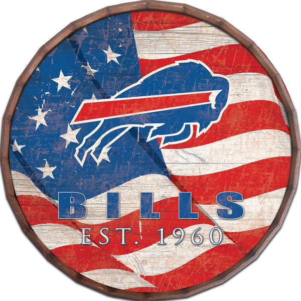 Buffalo Bills 1002-Flag Barrel Top 16"