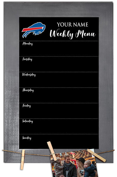 Buffalo Bills 1015-Weekly Chalkboard with frame & clothespins