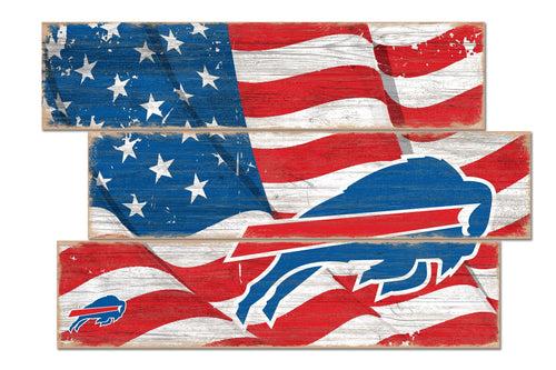 Buffalo Bills 1028-Flag 3 Plank