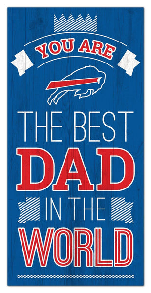 Buffalo Bills 1079-6X12 Best dad in the world Sign