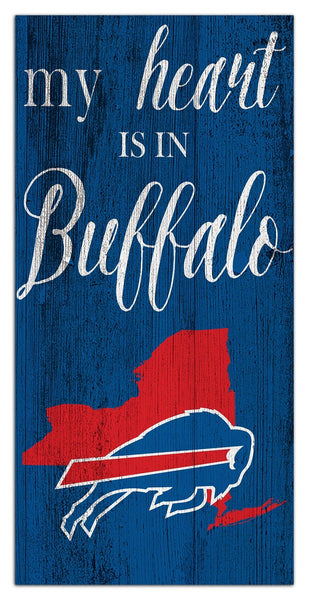 Buffalo Bills 2029-6X12 My heart state sign