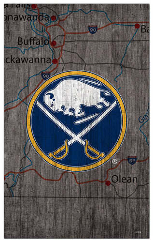 Buffalo Sabres 0985-City Map 11x19