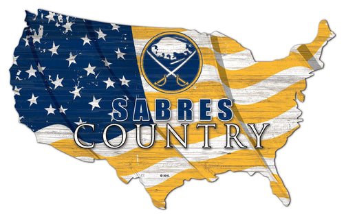 Buffalo Sabres 1001-USA Shape Flag Cutout