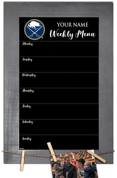 Buffalo Sabres 1015-Weekly Chalkboard with frame & clothespins