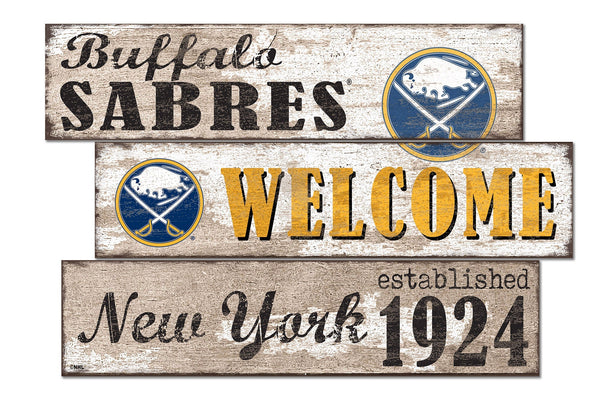 Buffalo Sabres 1027-Welcome 3 Plank