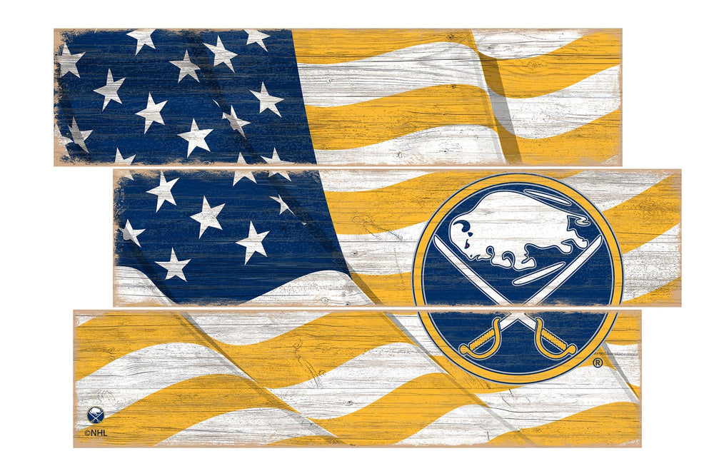 Buffalo Sabres 1028-Flag 3 Plank
