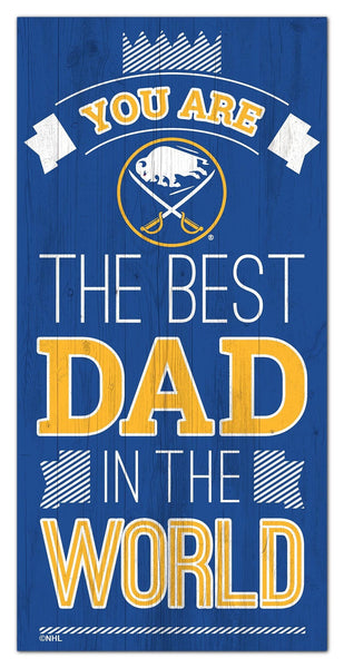 Buffalo Sabres 1079-6X12 Best dad in the world Sign