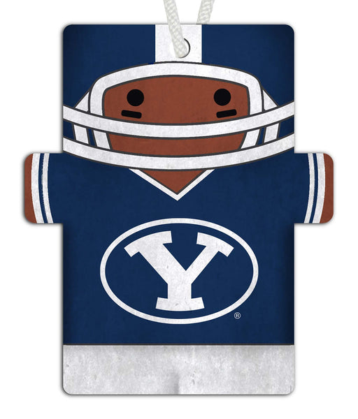 BYU 0988-Football Player Ornament 4.5in