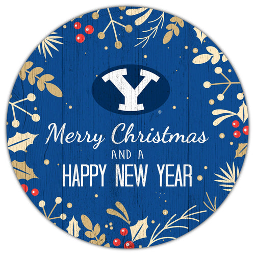 BYU 1049-Merry Christmas & New Year 12in Circle