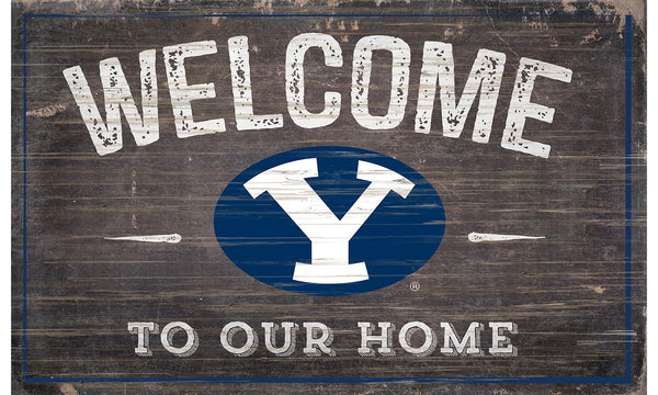 BYU Cougars 0913-11x19 inch Welcome Sign