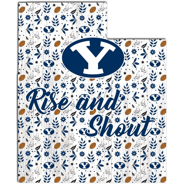 BYU Cougars 0974-Floral State - 12"