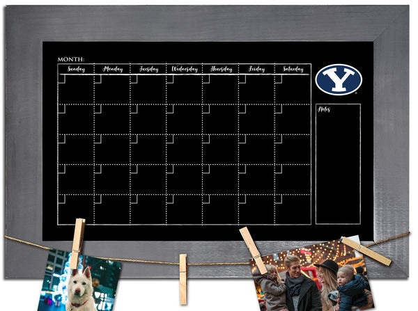 BYU Cougars 1014-Monthly Chalkboard with frame  & clothespins