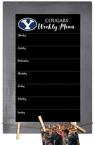 BYU Cougars 1015-Weekly Chalkboard with frame & clothespins