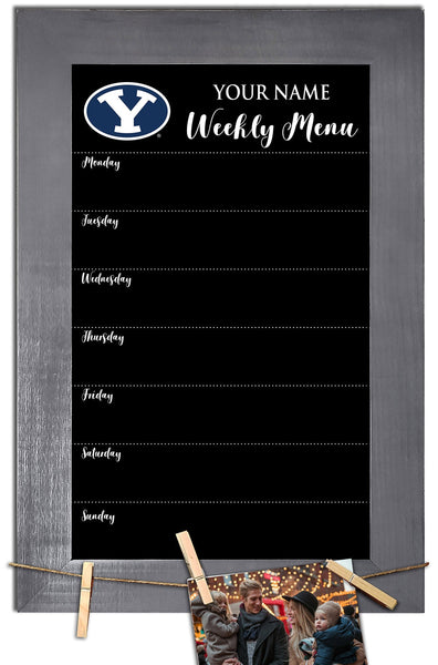 BYU Cougars 1015-Weekly Chalkboard with frame & clothespins