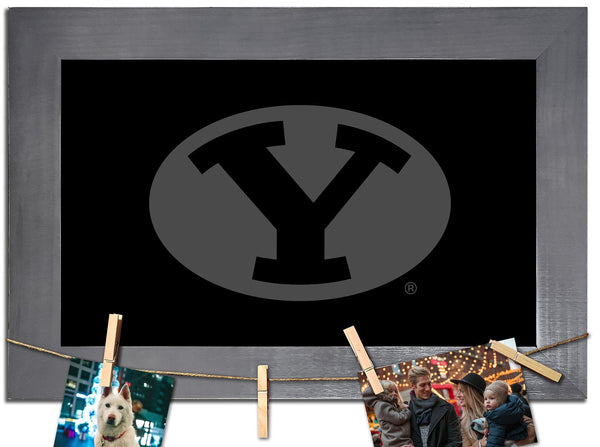 BYU Cougars 1016-Blank Chalkboard with frame & clothespins