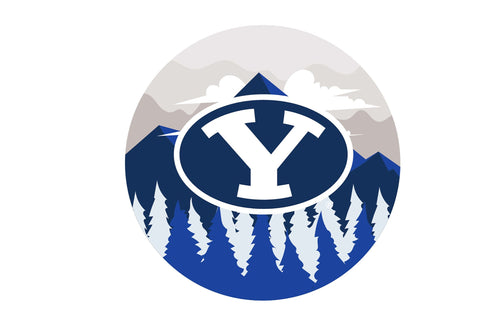 BYU Cougars 1018-Landscape 12in Circle