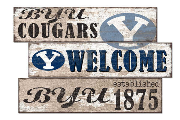 BYU Cougars 1027-Welcome 3 Plank