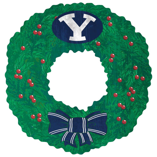 BYU Cougars 1048-Team Wreath 16in