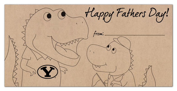 BYU Cougars 1081-6X12 Father's Day Coloring sign