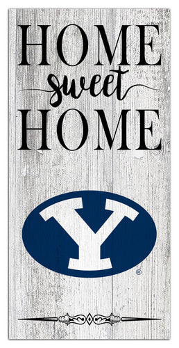 BYU Cougars 2025-6X12 Whitewashed Home Sweet Home Sign