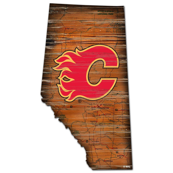 Calgary Flames 0728-24in Distressed State