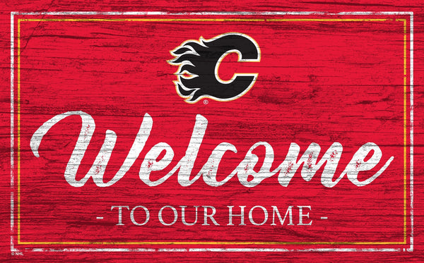 Calgary Flames 0977-Welcome Team Color 11x19